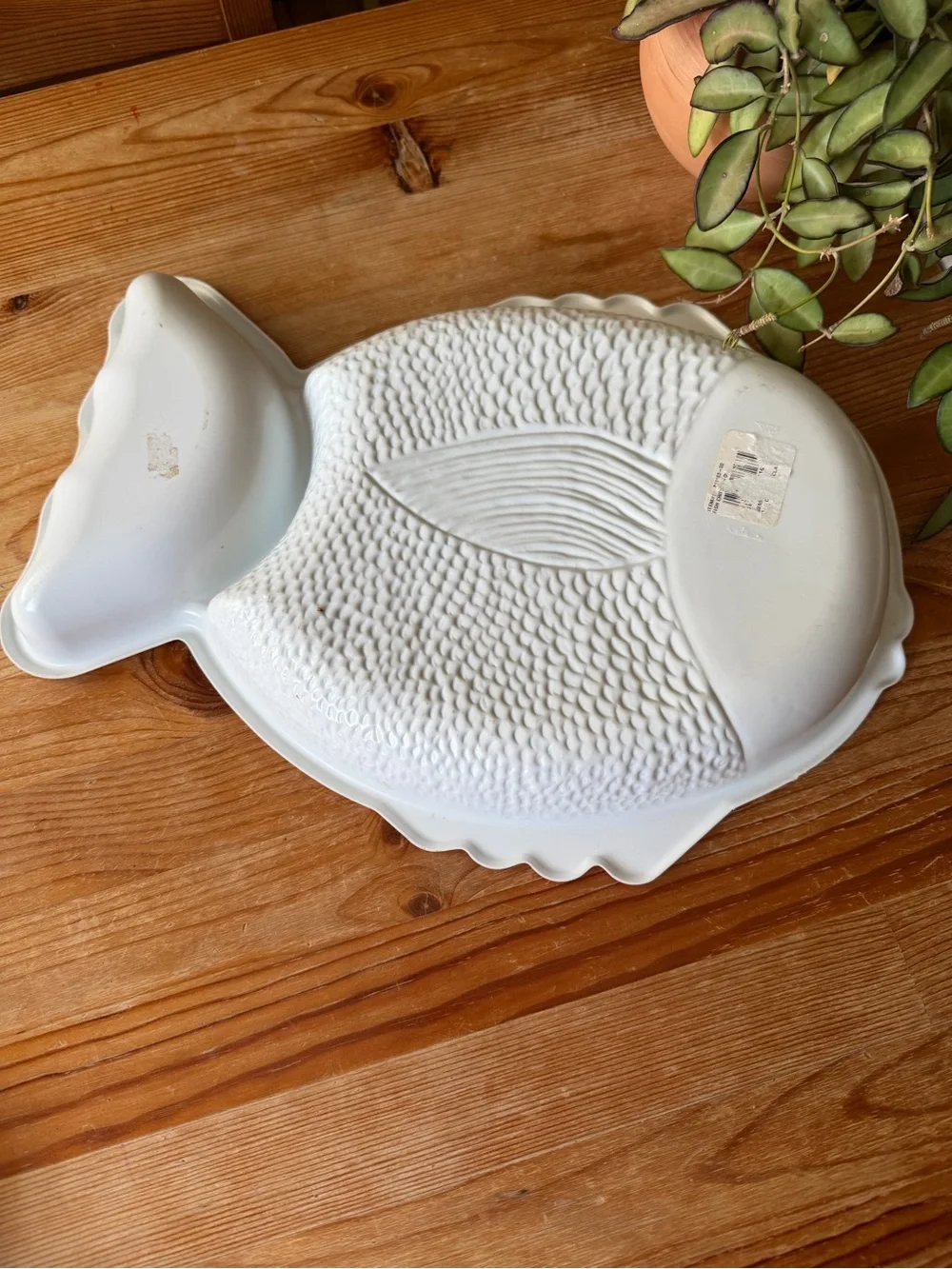 Vintage Colorful Fish-Shaped Serving Dish